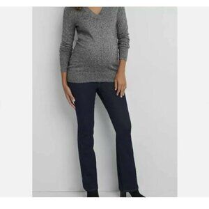 GAP Maternity 1969 STRETCH Demi Panel Baby Boot Cut Dark Jeans Size 26/2